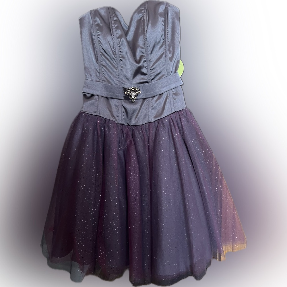 Strapless corset top tulle dress